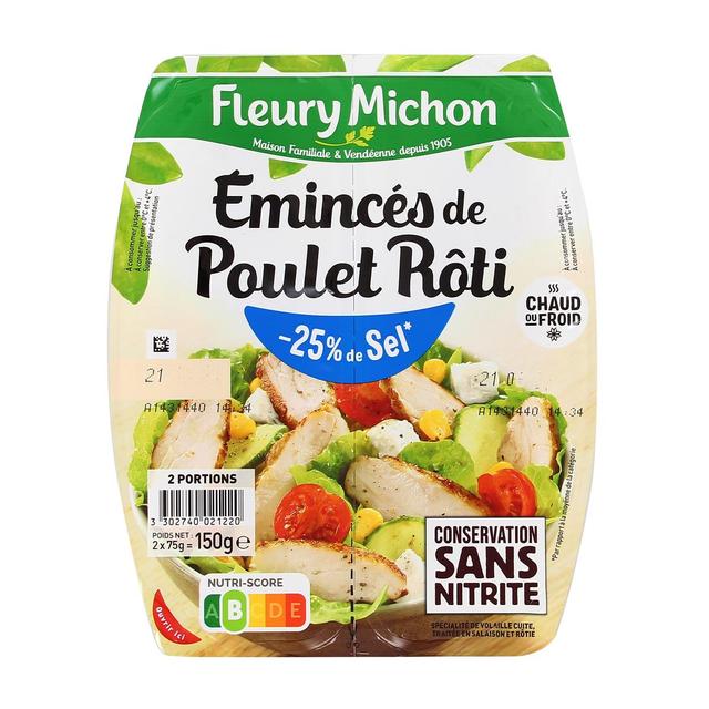 3302740021220 - Fleury Michon - Emincés de Poulet Rôti Taux de Sel Réduit