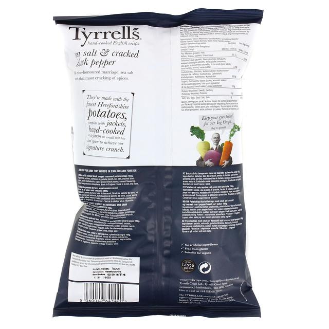 5060042641420 - Tyrrell's - Chips au sel de mer et au poivre noir concassé