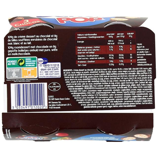 3033491012020 - Danette - Crème dessert chocolat bille chocolat