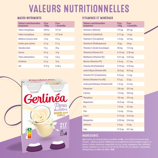 3175681852020 - Gerlinéa - 4 Repas à boire saveur vanille
