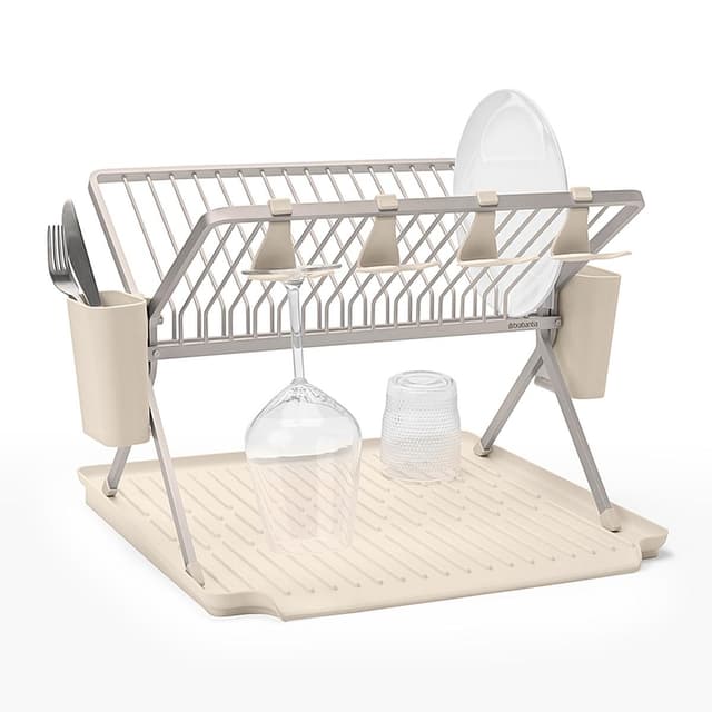 8710755252020 - Brabantia - Egouttoir à vaisselle pliable, large - Soft Beige