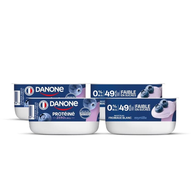 3033492140357 - Danone - Fromage Blanc Protéiné 0% Myrtille