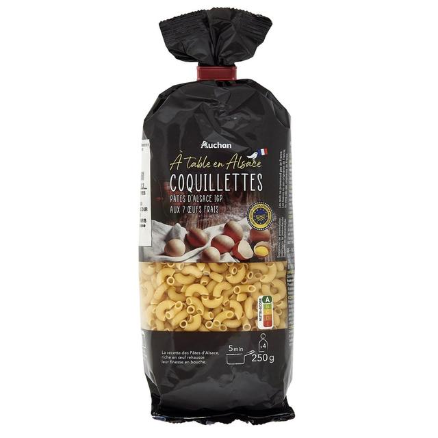 3596710393220 - Auchan Terroir - Pâtes Coquillettes d'Alsace aux oeufs frais blé français IGP