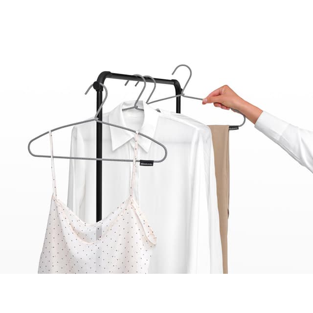 8710755403620 - Brabantia - Séchoir HangOn, 20 mètres avec portant à cintres - Matt Black