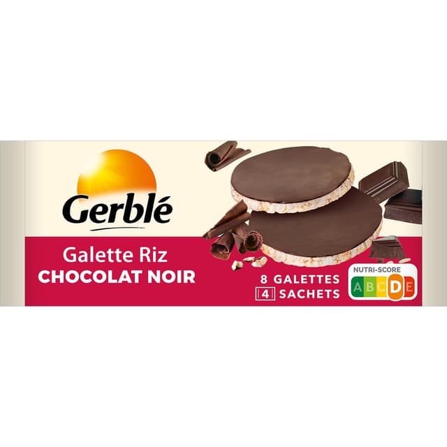 3175681213920 - Gerblé - 8 Galettes de riz au chocolat noir