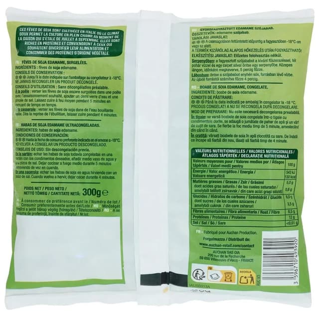 3596710493920 - Auchan - Fèves de soja edamame