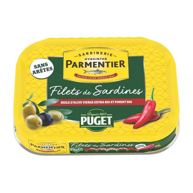 3019089044420 - Parmentier - Filets de Sardines Piments à l'Huile d'Olive Vierge Extra Bio Puget