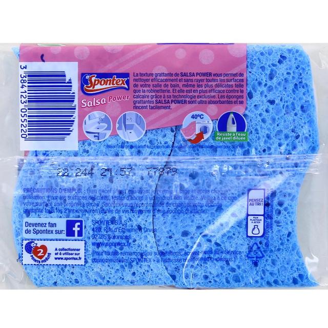 3384123055220 - Spontex - Éponges antibactériennes salsa