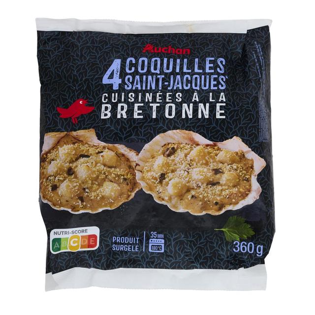 3596710375820 - Auchan - Coquilles Saint-Jacques cuisinées à la bretonne