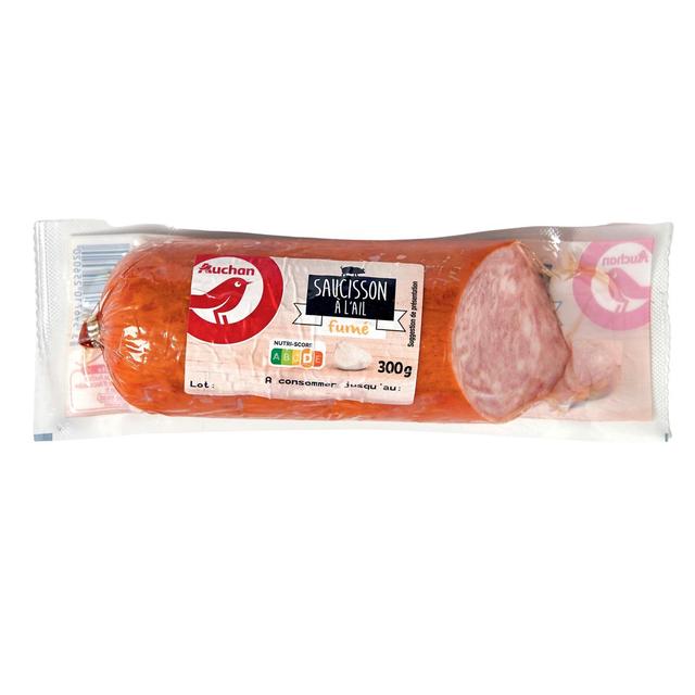 3596710256020 - Auchan - Saucisson à l'ail Fumé