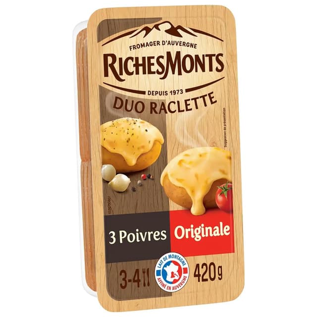 3176582016320 - Richesmonts - Raclette nature et 3 poivres