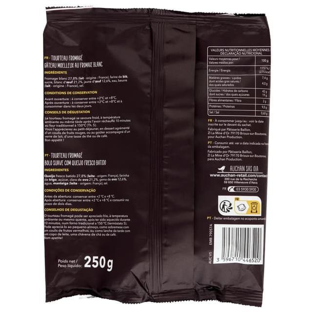 3596710446520 - Auchan Terroir - Tourteau Fromager