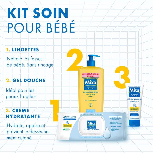 3600551136820 - Mixa Bébé - Lingettes Bébé à l'Eau Thermale
