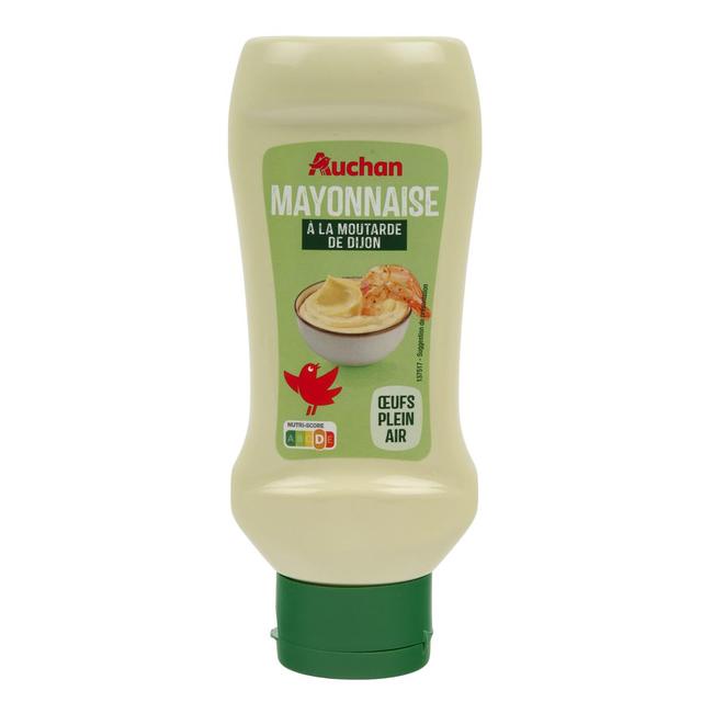 3596710457120 - Auchan - Mayonnaise à la moutarde de Dijon et oeufs de plein air flacon souple