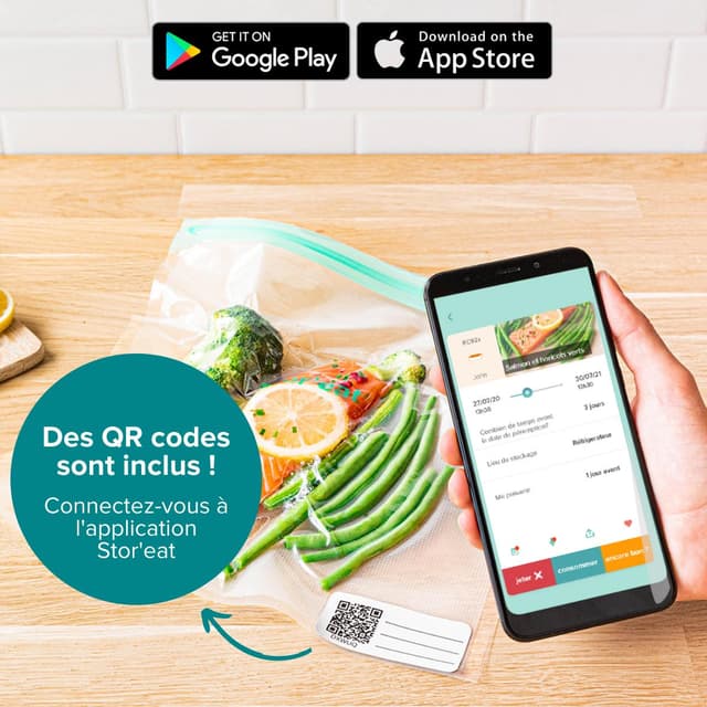 3485990938620 - Mastrad - Lot de 10 sacs sous vide Storeat Taille S