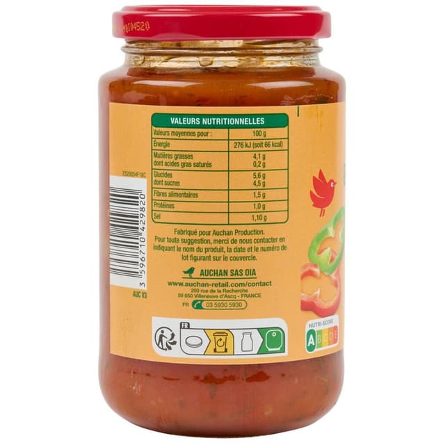 3596710429820 - Auchan - Sauce Basquaise