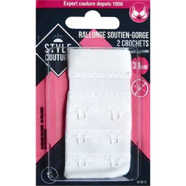3040695830121 - Style couture - Rallonge pour soutien-gorge blanc