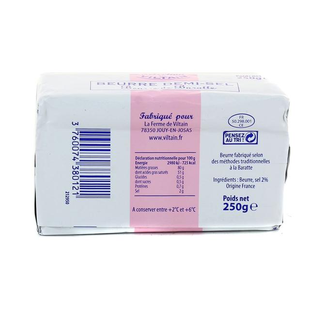 3760074380121 - Ferme de Viltain - Beurre 1/2 Sel