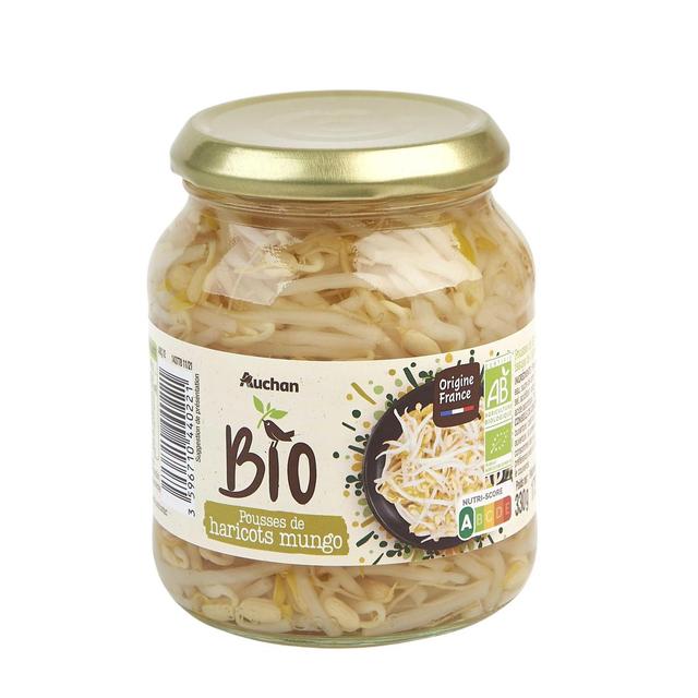 3596710440221 - Auchan BIO - Pousses de haricots mungo Bio en bocal