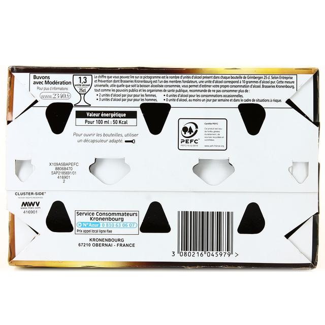 3080216050621 - Grimbergen - Bière blonde d'Abbaye 6.7°