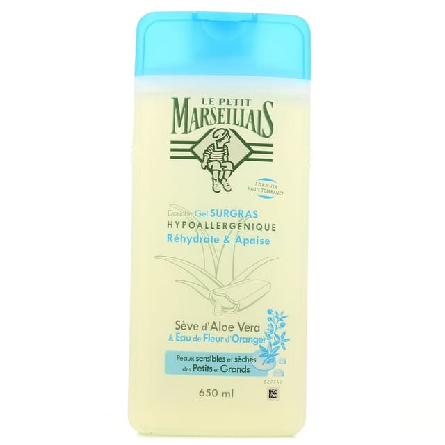 3574661211121 - Le Petit Marseillais - Gel douche crème surgras à la sève d'aloe vera et à la fleur d'oranger