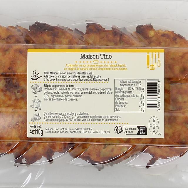 3338310001521 - Maison Tino - Râpé de Pomme de Terre
