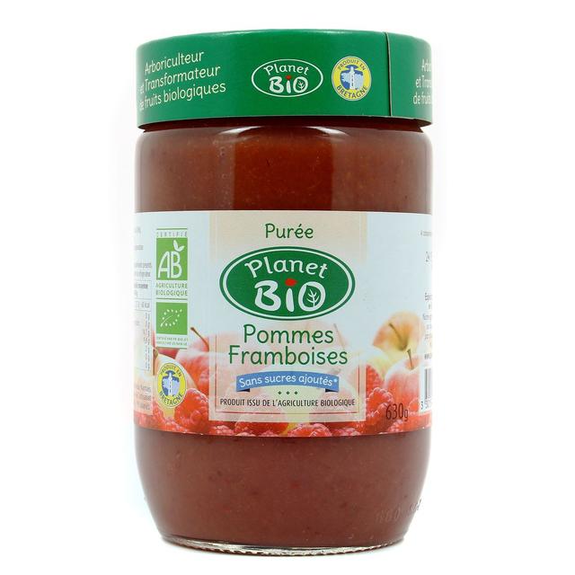 3301597001621 - Planet Bio - Purée pomme framboise bio sans sucres ajoutés