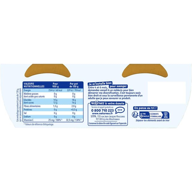 7613031552221 - Naturnes® - Pomme banane Bol Bébé Dès 4 mois