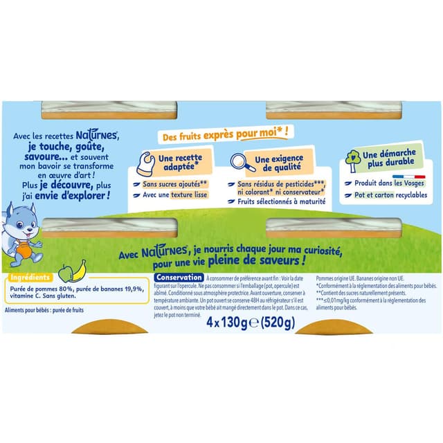 7613031552221 - Naturnes® - Pomme banane Bol Bébé Dès 4 mois