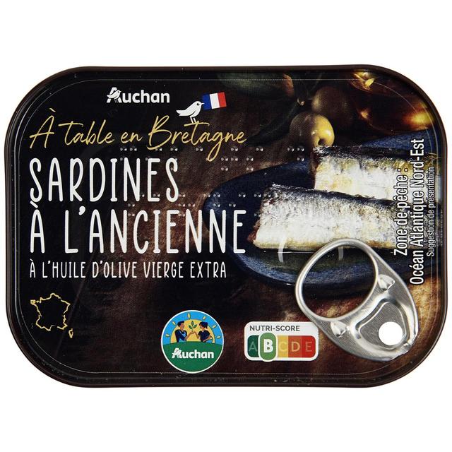 3596710523221 - Auchan Terroir - Sardines à l'ancienne à l'huile d'Olive vierge extra