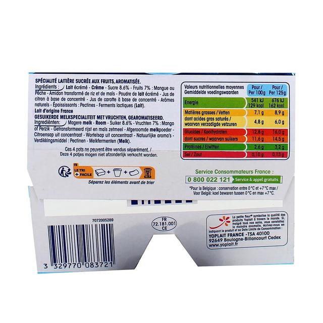 3329770083721 - Perle de lait - Yaourt Mangue Pêche