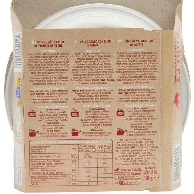 3596710444021 - Auchan - Poulet rôti et purée à l'ancienne