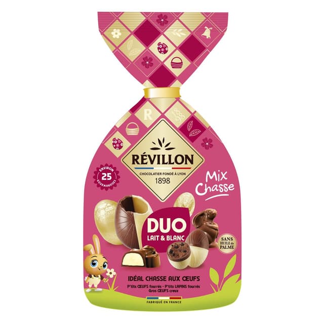 3110846284421 - Revillon - Assortiment Mix Chasse Duo Chocolat au Lait et Blanc