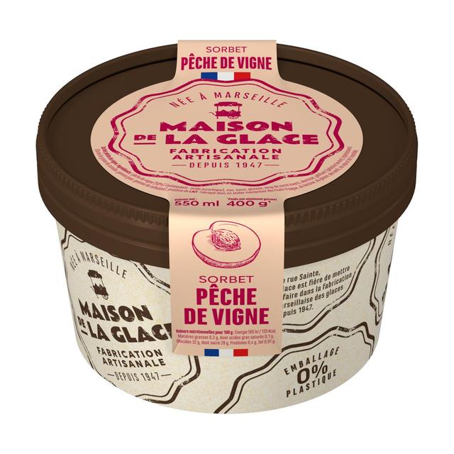 3760124194821 - Maison de la Glace - Sorbet artisanal Pêche de Vigne