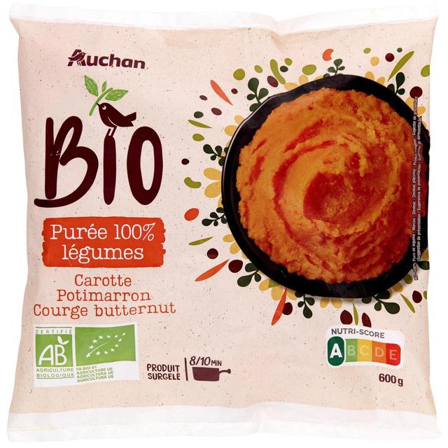 3596710475421 - Auchan BIO - Purée de carotte potimarron et courge butternut bio