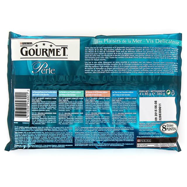 7613030946021 - Purina - Gourmet Perle - Sachets Plaisirs de la Mer 4 variétés pour chat