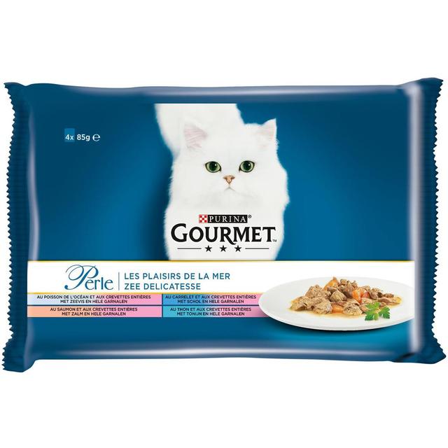 7613030946021 - Purina - Gourmet Perle - Sachets Plaisirs de la Mer 4 variétés pour chat