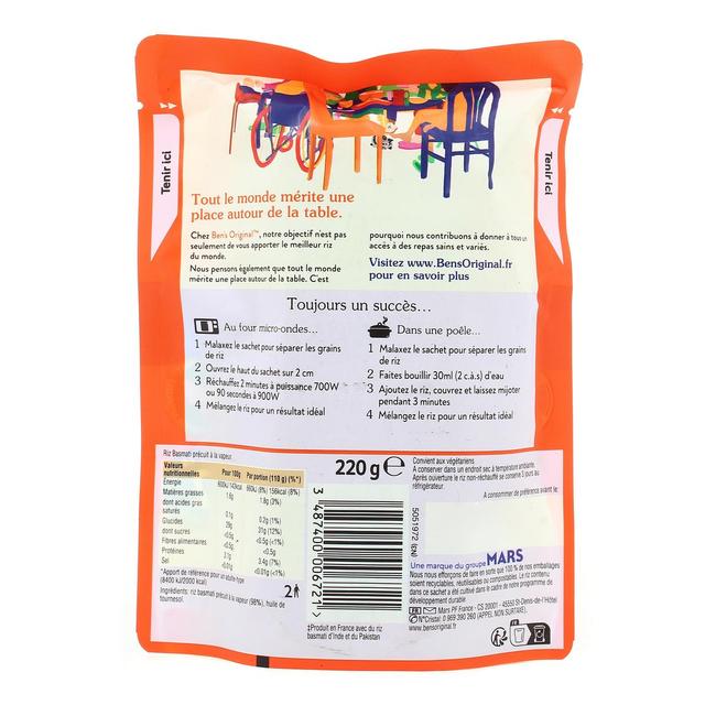 3487400006721 - Ben's Original - Riz Micro-Onde Basmati Express