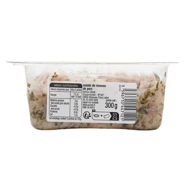 3596710447121 - Auchan - Salade de museau de porc à la Lyonnaise