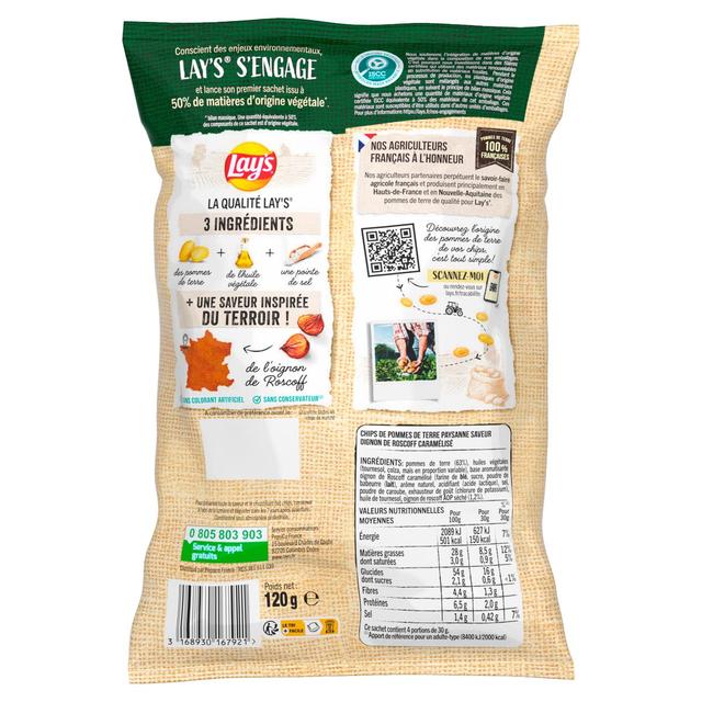 3168930167921 - Lay's - Chips recette paysanne saveur oignons de Roscoff caramélisés