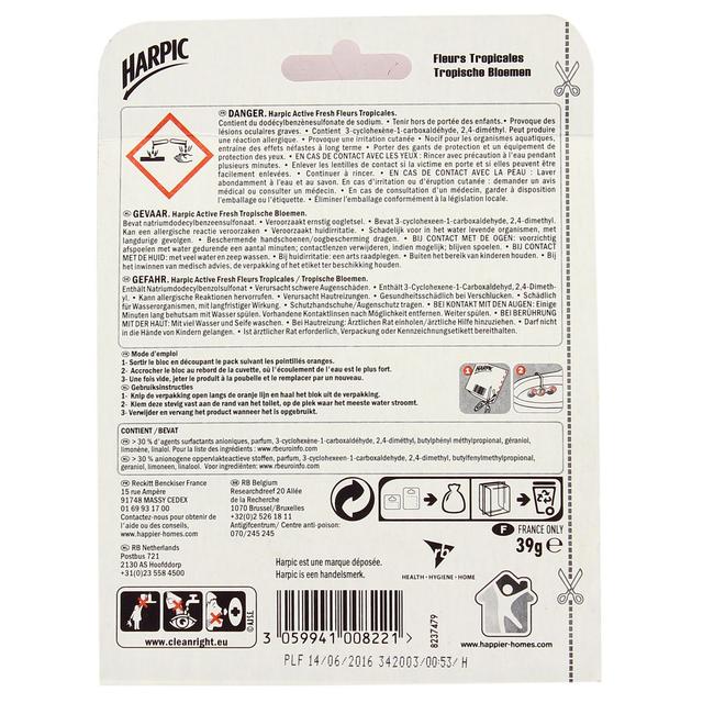3059941008221 - Harpic - Bloc WC active fresh fleurs tropicales