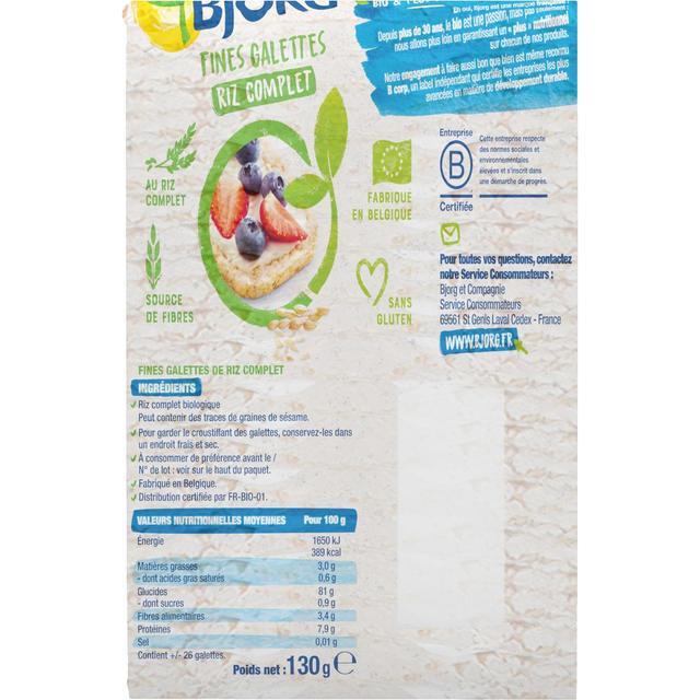 3229820189321 - Bjorg - Fines galettes de riz bio