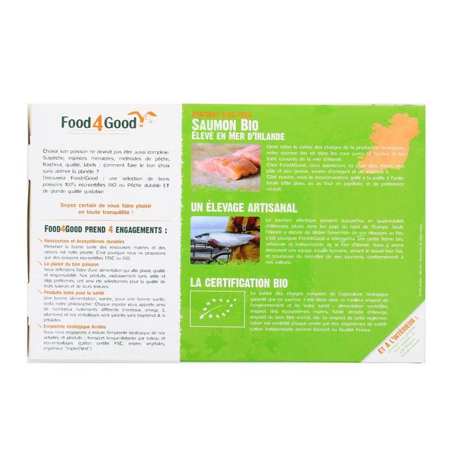 3426434000022 - Food4Good - Portions de Saumon Bio élevé en Mer d¿Irlande avec peau