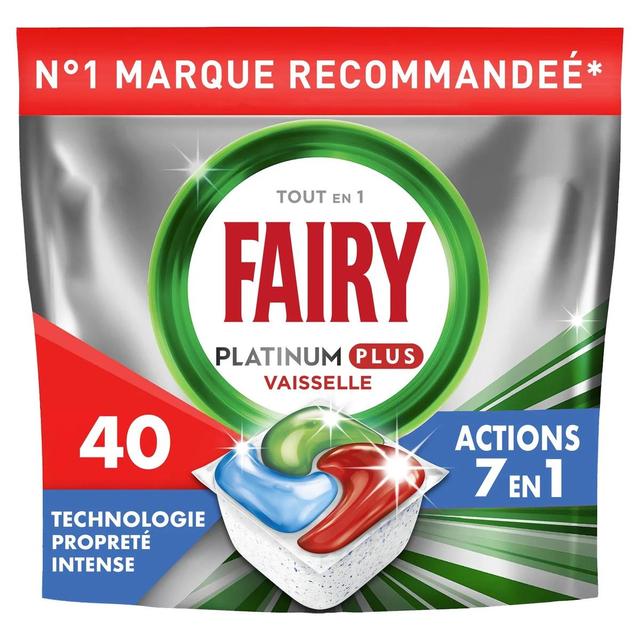 8700216742122 - FAIRY - Tablette lave-Vaisselle Platinum Plus Tout en 1 Action 7-en-1 Technologie Propreté Intense