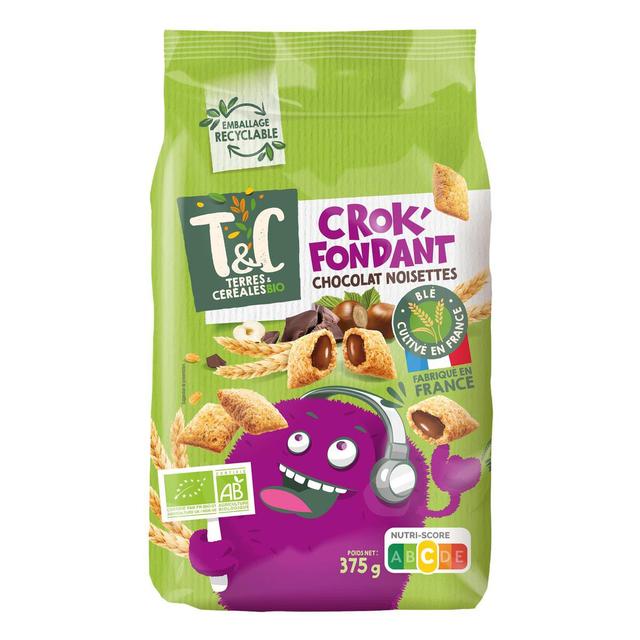 3421557502422 - Terres et Céréales Bio - Céréales Fourrées Crok'fondant Chocolat Noisettes Bio