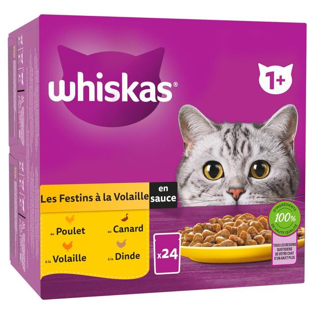 3065890153622 - Whiskas - Sachets Festins de Volaille en sauce 4 variétés pour Chaton