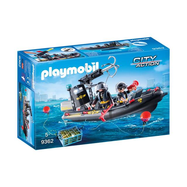 4008789093622 - PLAYMOBIL® City Action - Bateau pneumatique et policiers d'élite