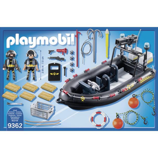 4008789093622 - PLAYMOBIL® City Action - Bateau pneumatique et policiers d'élite
