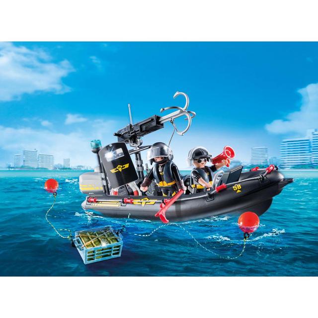 4008789093622 - PLAYMOBIL® City Action - Bateau pneumatique et policiers d'élite
