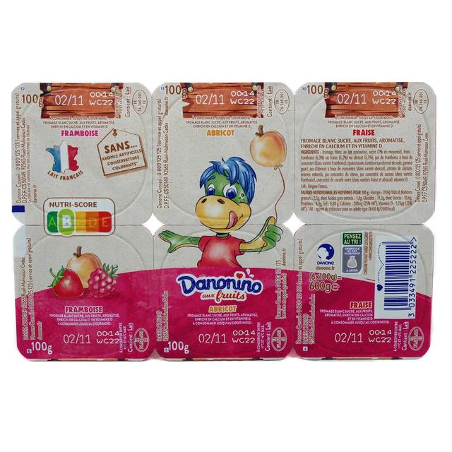 3033491225222 - Danonino - Petits suisses aux fruits
